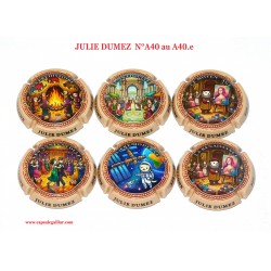 SERIE 6 CAPSULES DE CHAMPAGNE JULIE DUMEZ  N°A40 au A40.a