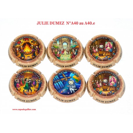 SERIE 6 CAPSULES DE CHAMPAGNE JULIE DUMEZ  N°A40 au A40.a