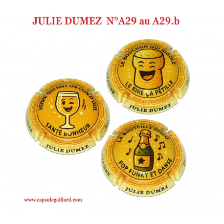 SERIE 3 CAPSULES DE CHAMPAGNE JULIE DUMEZ  N°A29 au A29.b