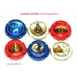 SERIE DE 6 CAPSULES DE CHAMPAGNE  DANIEL DUMEZ  N°A11 au A11.e
