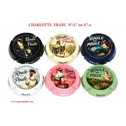 SERIE DE 6 CAPSULES DE CHAMPAGNE  CHARLOTTE FRANC  N°A7 au A7.e