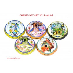 SERIE DE 5 CAPSULES DE CHAMPAGNE  CORNU JANCART  N°15 au 15.d