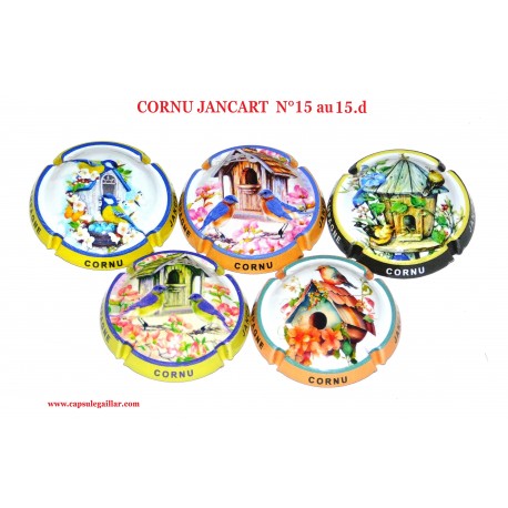 SERIE DE 5 CAPSULES DE CHAMPAGNE  CORNU JANCART  N°15 au 15.d