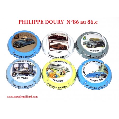 NOUVELLE SERIE DE 6 CAPSULES DE CHAMPAGNE - PHILIPPE DOURY 