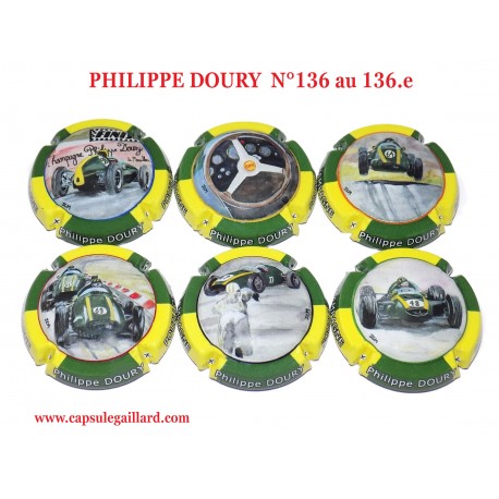 SERIE DE 6 CAPSULES DE CHAMPAGNE - PHILIPPE DOURY (Voitures)
