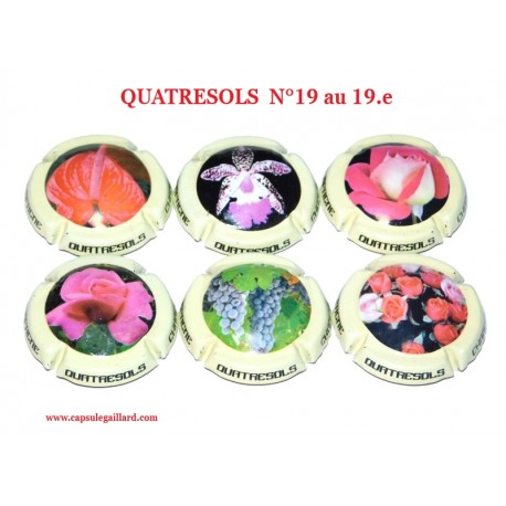 SERIE DE 6 CAPSULES DE CHAMPAGNE - QUATRESOLS N°19