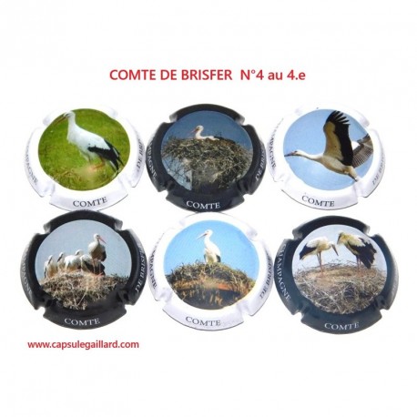 Série de 6 Capsules de champagne COMTE DE BRISFER N°4 au 4.e