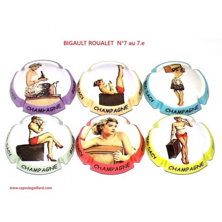 Série de 6 Capsules de champagne BIGAULT ROUALET N°7 au 7.e
