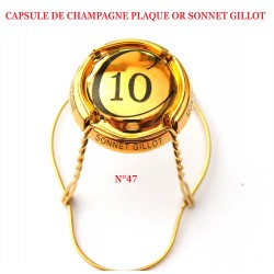 CAPSULE DE CHAMPAGNE PLAQUE OR  - SONNET GILLOT  N°15