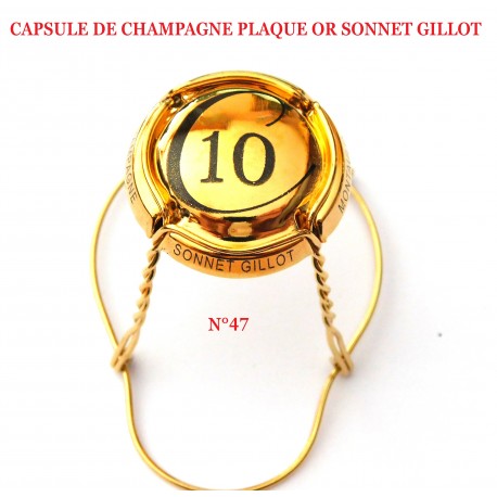 CAPSULE DE CHAMPAGNE PLAQUE OR  - SONNET GILLOT  N°15