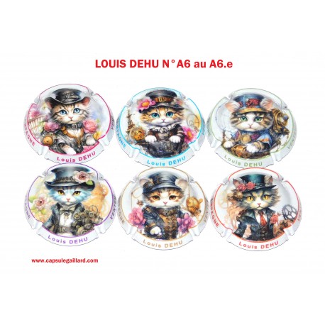 Série de 6 Capsules de champagne LOUIS DEHU N°A6 au A6.e