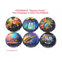 News- Série de 6 Capsules de Champagne GENERIQUES "Signature Festive"