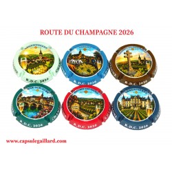Série de 6 Capsules de champagne ROUTE DU CHAMPAGNE 2026