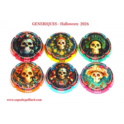 Série de 6 Capsules de champagne GENERIQUE (Halloween 2026)