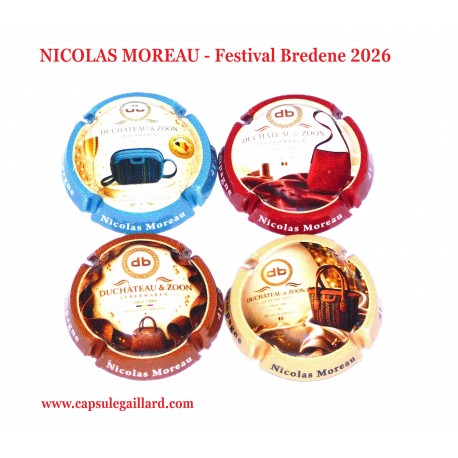 Série de 4 Capsules de champagne NICOLAS MOREAU (180 Exemplaires)