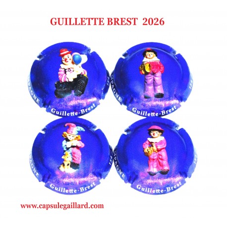 Série de 4 Capsules de champagne GUILLETTE BREST (240 Exemplaires)