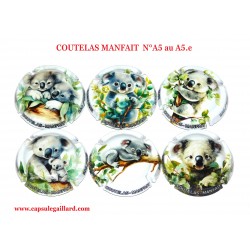 Série de 6 Capsules de champagne COUTELAS MANFAIT (240 Exemplaires)