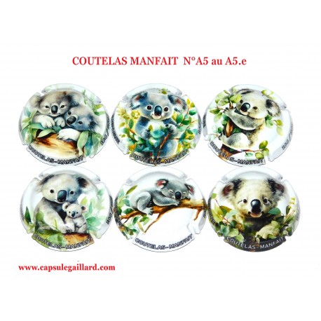 Série de 6 Capsules de champagne COUTELAS MANFAIT (240 Exemplaires)