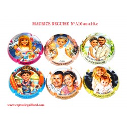 Série de 6 Capsules de champagne MAURICE DEGUISE N°A10 au A10.e