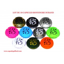 Série de10 Capsules de Champagne BONNINGRE DURAND