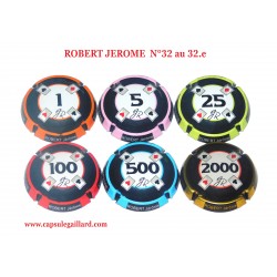 Série de 6 Capsules de champagne ROBERT JEROME N°32 au 32.e