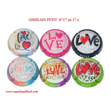 Série de 6 capsules de Champagne  GHISLAIN PETIT N°17