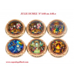 Série de 6 Capsules de champagne JULIE DUMEZ  N°A40
