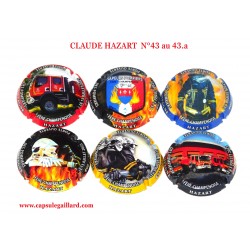 Série de 6 capsules de Champagne  LAUDE HAZART  N°43 au 43.e