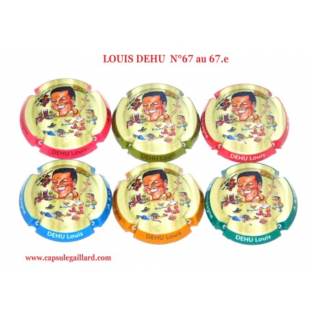 Série de 6 capsules de Champagne LOUIS DEHU  N°67