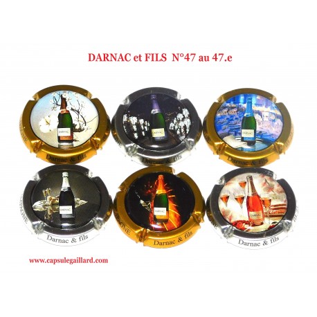 Série de 6 capsules de Champagne DARNAC et FILS  N°47