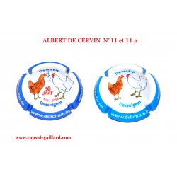 2 Capsules de champagne ALBERT DE CERVIN  N°11 et 11.a
