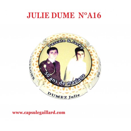 Capsule de Champagne JULIE DUMEZ  N°A16