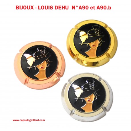 Série de 3 BIJOUX LOUIS DEHU - Femmes au chapeau