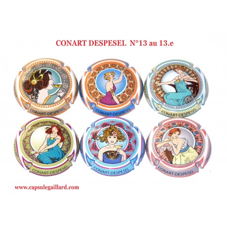 Série de 6 Capsules de champagne CONART DESPASEL  N°13